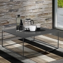 Tavolino da salotto in metallo grigio antracite 80x80cm Omaha bis Vendita