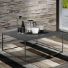 Tavolino da salotto in metallo grigio antracite 80x80cm Omaha bis Vendita