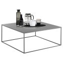 Tavolino da salotto in metallo grigio antracite 80x80cm Omaha bis Offerta