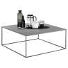 Tavolino da salotto in metallo grigio antracite 80x80cm Omaha bis Offerta