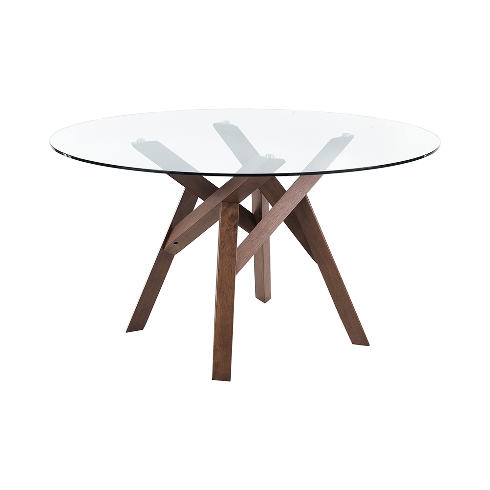 Tavolo da pranzo cucina rotondo Ø137cm con piano in vetro 6 posti Fort Promozione Tavolo da pranzo cucina rotondo Ø137cm con piano in vetro 6 posti Fort Promozione