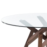 Tavolo da pranzo cucina rotondo Ø137cm con piano in vetro 6 posti Fort Vendita