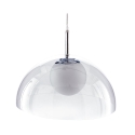 Lampadario a sospensione da soffitto con paralume trasparente Brisbane Promozione