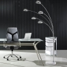 Lampada da terra moderna con 5 paralumi direzionabili h216 cm Wellington Vendita