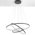 Lampadario a sospensione a led con anelli intrecciati Ø80 cm Kering Sconti