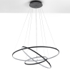 Lampadario a sospensione a led con anelli intrecciati Ø80 cm Kering Sconti
