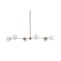Lampadario a sospensione con 6 luci di design in metallo e vetro Cardy Promozione