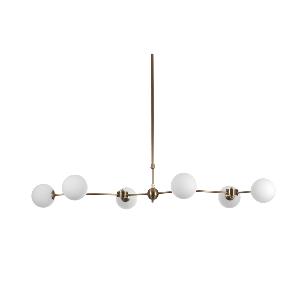 Lampadario a sospensione con 6 luci di design in metallo e vetro Cardy Promozione Lampadario a sospensione con 6 luci di design in metallo e vetro Cardy Promozione