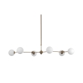 Lampadario a sospensione con 6 luci di design in metallo e vetro Cardy Promozione