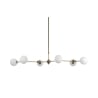 Lampadario a sospensione con 6 luci di design in metallo e vetro Cardy Promozione