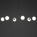 Lampadario a sospensione con 6 luci di design in metallo e vetro Cardy Vendita