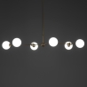 Lampadario a sospensione con 6 luci di design in metallo e vetro Cardy Vendita