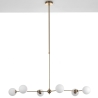 Lampadario a sospensione con 6 luci di design in metallo e vetro Cardy Sconti