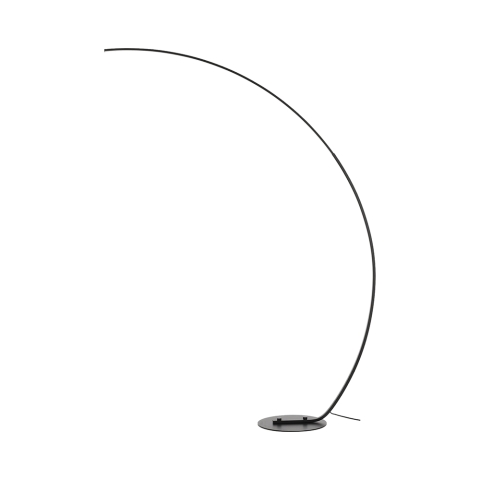 Lampada da terra ad arco in alluminio nera opaca con led h175 cm Nampa Promozione