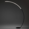 Lampada da terra ad arco in alluminio nera opaca con led h175 cm Nampa Vendita