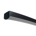 Lampada da terra ad arco in alluminio nera opaca con led h175 cm Nampa Sconti