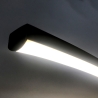 Lampada da terra ad arco in alluminio nera opaca con led h175 cm Nampa Saldi