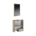 Mobile da ingresso in legno con specchio 2 cassetti e mensole Most Wood Promozione