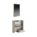 Mobile da ingresso in legno con specchio 2 cassetti e mensole Most Wood Offerta