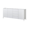 Credenza madia per soggiorno bianca Made in Italy effetto marmo Durham Promozione