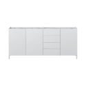 Credenza madia per soggiorno bianca Made in Italy effetto marmo Durham Offerta