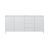 Credenza madia per soggiorno bianca Made in Italy effetto marmo Durham Offerta
