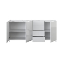 Credenza madia per soggiorno bianca Made in Italy effetto marmo Durham Saldi