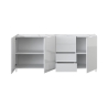 Credenza madia per soggiorno bianca Made in Italy effetto marmo Durham Saldi
