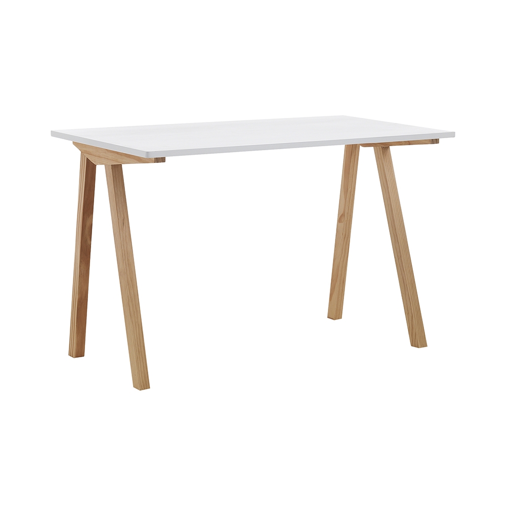 Scrivania ufficio bianco e rovere stile scandinavo 120x76x60cm Milton Promozione Scrivania ufficio bianco e rovere stile scandinavo 120x76x60cm Milton Promozione