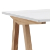 Scrivania ufficio bianco e rovere stile scandinavo 120x76x60cm Milton Offerta
