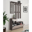 Mobile ingresso con specchio e scarpiera e appendiabiti Belfast Grey Vendita