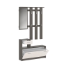 Mobile ingresso con specchio e scarpiera e appendiabiti Belfast Grey Offerta