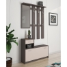 Mobile ingresso con specchio e scarpiera e appendiabiti Belfast Grey Saldi