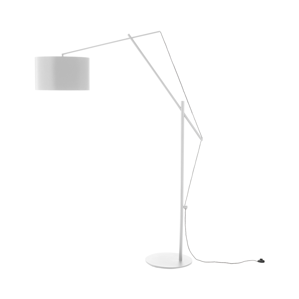 Lampada da terra bianca regolabile in metallo h210 cm Sayonara White Promozione Lampada da terra bianca regolabile in metallo h210 cm Sayonara White Promozione