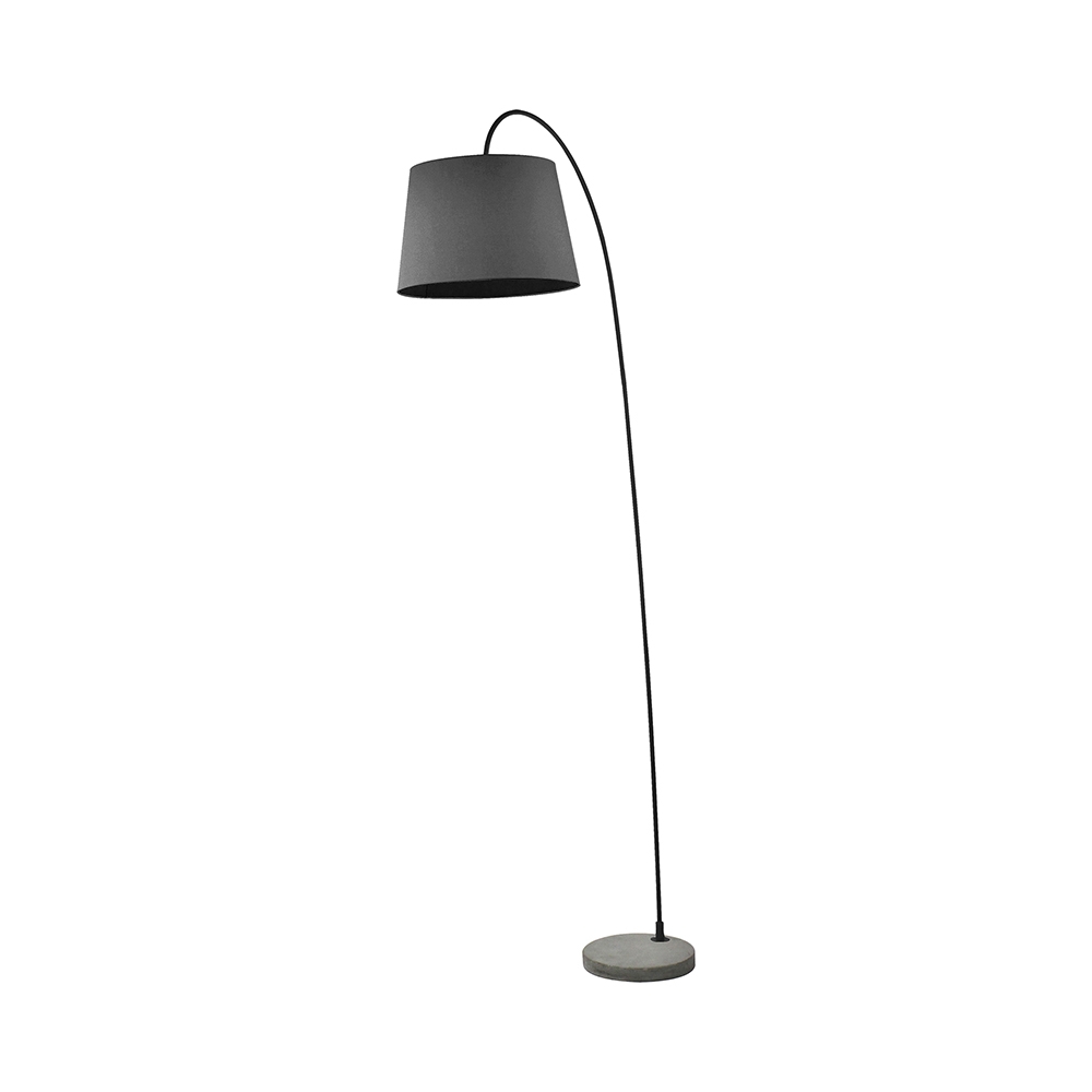 Lampada da terra nera minimal con base in cemento h210 cm Romina Black Promozione Lampada da terra nera minimal con base in cemento h210 cm Romina Black Promozione
