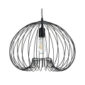 Lampadario a sospensione moderno in metallo nero con cavo regolabile Ø42 Lynton B Promozione