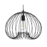 Lampadario a sospensione moderno in metallo nero con cavo regolabile Ø42 Lynton B Promozione