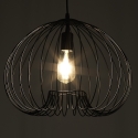 Lampadario a sospensione moderno in metallo nero con cavo regolabile Ø42 Lynton B Vendita
