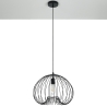 Lampadario a sospensione moderno in metallo nero con cavo regolabile Ø42 Lynton B Saldi