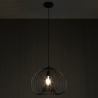 Lampadario a sospensione moderno in metallo nero con cavo regolabile Ø42 Lynton B Sconti