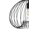 Lampadario a sospensione moderno in metallo nero con cavo regolabile Ø42 Lynton B Catalogo