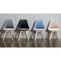 Set 4 sedie in velluto stile scandinavo da soggiorno cucina Smart Soft 
