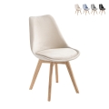 Set 4 sedie in velluto stile scandinavo da soggiorno cucina Smart Soft Promozione