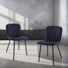 Wohnzimmer- Küchenstühle 4er Set modern aus Stoff Karya 