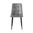 Set 4 sedie da soggiorno cucina in velluto effetto trapuntato Corfù 
