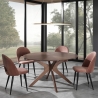 Set 4 sedie da cucina sala da pranzo design moderno in velluto Bounty Vendita