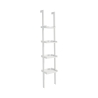 Libreria da parete bianca a scala 4 ripiani moderna h180cm Little Peoria Offerta