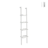 Libreria da parete bianca a scala 4 ripiani moderna h180cm Little Peoria Promozione
