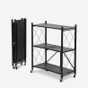 Scaffale pieghevole con ruote per cucina 3 ripiani in metallo Kerry M Vendita