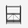 Scaffale pieghevole con ruote per cucina 3 ripiani in metallo Kerry M Offerta